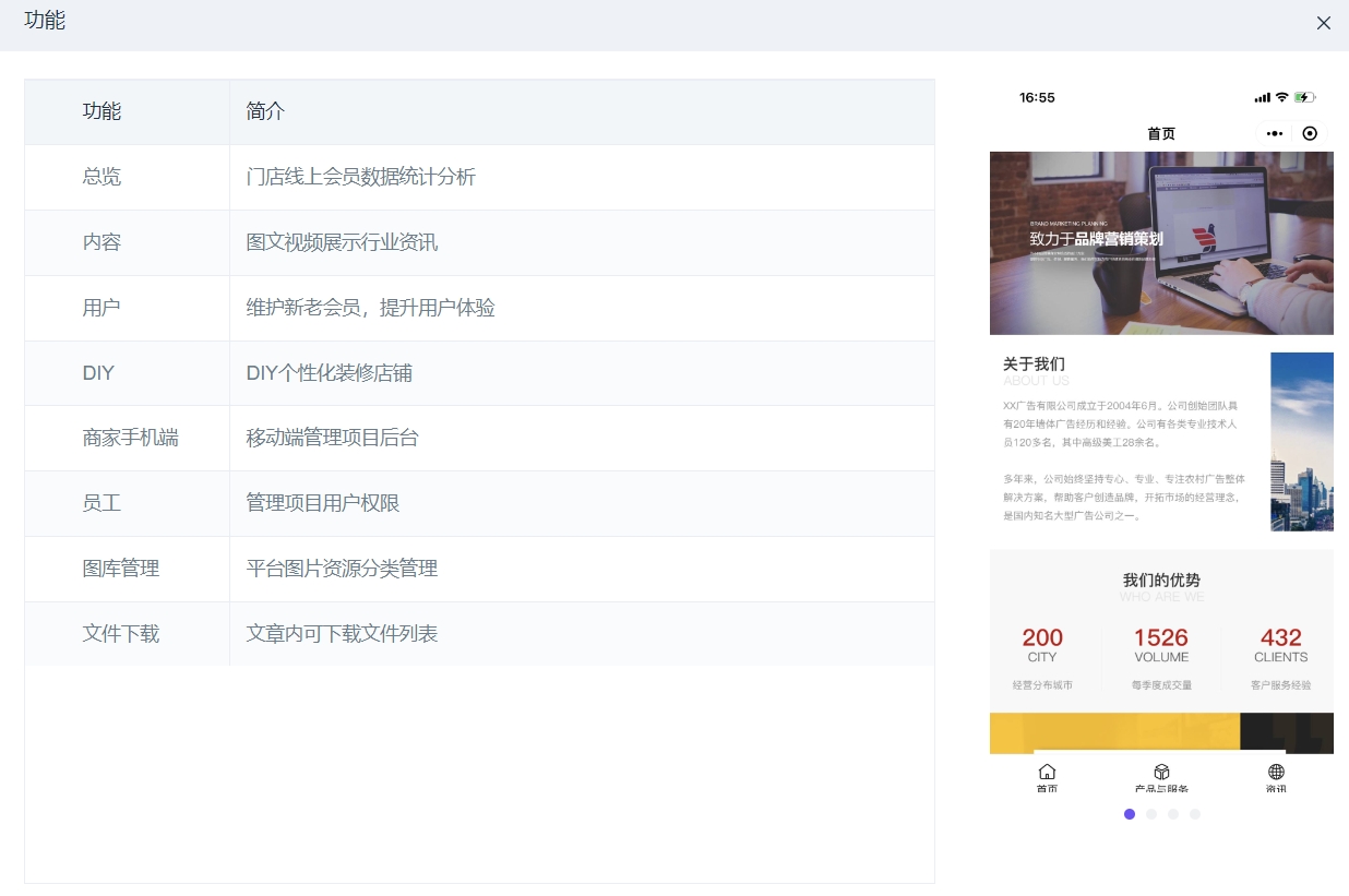 基础官网展示方案
